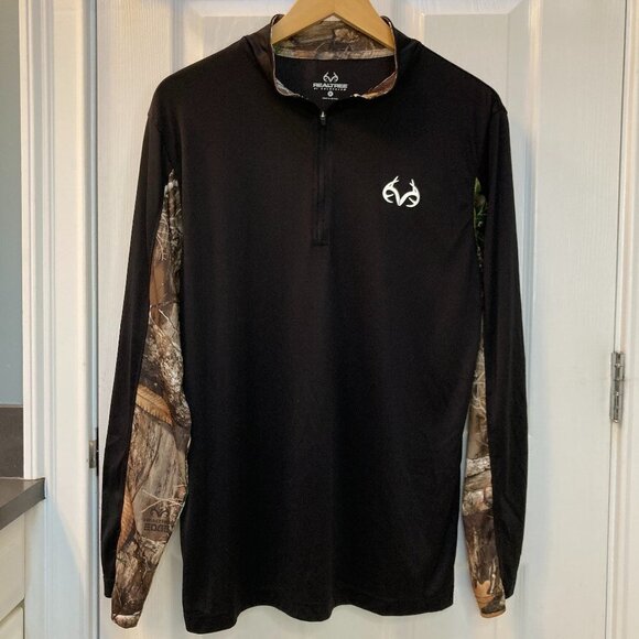 Realtree 1/4 zip camo athletic hunting pullover size Medium - Picture 1 of 3